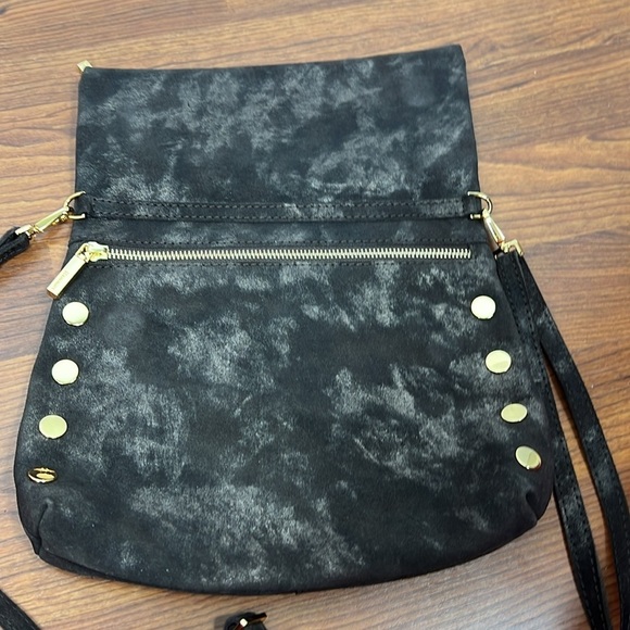 Hammitt  Brown Suede Crossbody Gold Tone Hardware Red Interior EUC - Picture 9 of 16